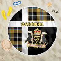 Cornwall Beach Blanket Coat Of Arms - Cornish Tartan - Wonder Print Shop