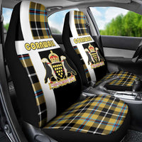 Cornwall Car Seat Cover Coat Of Arms - Cornish Tartan - Wonder Print Shop