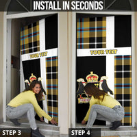 Cornwall Door Cover Coat Of Arms - Cornish Tartan - Wonder Print Shop