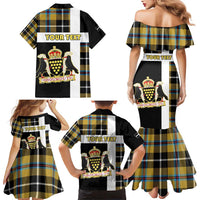 Personalized Cornwall Family Matching Mermaid Dress and Hawaiian Shirt Coat Of Arms - Cornish Tartan - Wonder Print Shop