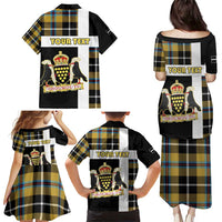 Personalized Cornwall Family Matching Puletasi and Hawaiian Shirt Coat Of Arms - Cornish Tartan - Wonder Print Shop