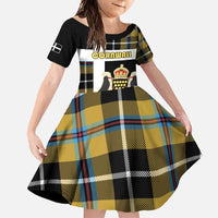 Personalized Cornwall Family Matching Tank Maxi Dress and Hawaiian Shirt Coat Of Arms - Cornish Tartan - Wonder Print Shop