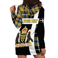 Personalized Cornwall Hoodie Dress Coat Of Arms - Cornish Tartan - Wonder Print Shop
