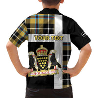 Personalized Cornwall Kid Hawaiian Shirt Coat Of Arms - Cornish Tartan - Wonder Print Shop
