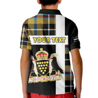 Personalized Cornwall Kid Polo Shirt Coat Of Arms - Cornish Tartan - Wonder Print Shop