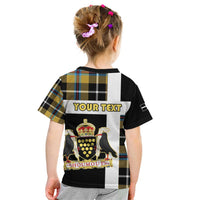 Personalized Cornwall Kid T Shirt Coat Of Arms - Cornish Tartan - Wonder Print Shop