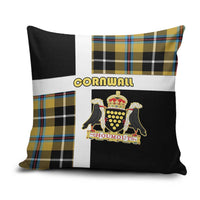 Cornwall Pillow Cover Coat Of Arms - Cornish Tartan - Wonder Print Shop