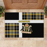 Cornwall Rubber Doormat Coat Of Arms - Cornish Tartan - Wonder Print Shop
