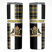 Personalized Cornwall Skinny Tumbler Coat Of Arms - Cornish Tartan - Wonder Print Shop