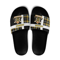 Cornwall Slide Sandals Coat Of Arms - Cornish Tartan - Wonder Print Shop