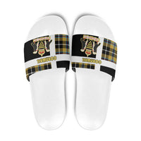 Cornwall Slide Sandals Coat Of Arms - Cornish Tartan - Wonder Print Shop
