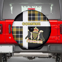 Cornwall Spare Tire Cover Coat Of Arms - Cornish Tartan - Wonder Print Shop