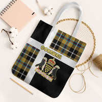 Cornwall Tote Bag Coat Of Arms - Cornish Tartan - Wonder Print Shop