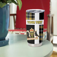 Personalized Cornwall Tumbler Cup Coat Of Arms - Cornish Tartan - Wonder Print Shop