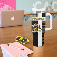Personalized Cornwall Tumbler With Handle Coat Of Arms - Cornish Tartan - Wonder Print Shop