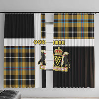 Cornwall Window Curtain Coat Of Arms - Cornish Tartan - Wonder Print Shop
