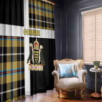 Cornwall Window Curtain Coat Of Arms - Cornish Tartan - Wonder Print Shop