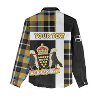 Personalized Cornwall Women Casual Shirt Coat Of Arms - Cornish Tartan - Wonder Print Shop