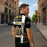 Personalized Cornwall Zipper Polo Shirt Coat Of Arms - Cornish Tartan - Wonder Print Shop