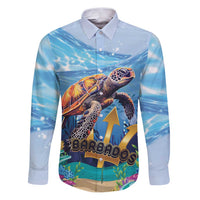 Personalised Barbados Sea Turtle Family Matching Puletasi and Hawaiian Shirt Ocean Style - Wonder Print Shop