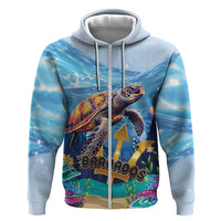 Personalised Barbados Sea Turtle Hoodie Ocean Style - Wonder Print Shop