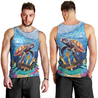 Personalised Barbados Sea Turtle Men Tank Top Ocean Style - Wonder Print Shop