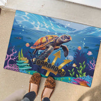 Barbados Sea Turtle Rubber Doormat Ocean Style - Wonder Print Shop