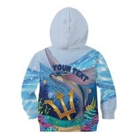 Personalised Barbados Flying Fish Kid Hoodie Ocean Style - Wonder Print Shop