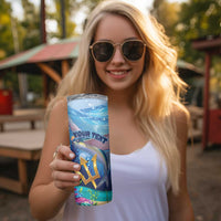 Personalised Barbados Flying Fish Skinny Tumbler Ocean Style - Wonder Print Shop