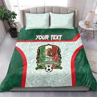 Custom Mexico Football Bedding Set Aztec Pattern - Wonder Print Shop