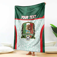 Custom Mexico Football Blanket Aztec Pattern