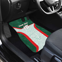 Custom Mexico Football Car Mats Aztec Pattern - Wonder Print Shop