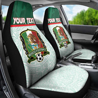 Custom Mexico Football Car Seat Cover Aztec Pattern - Wonder Print Shop
