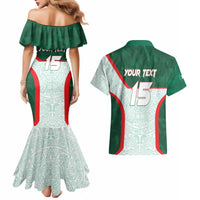 Custom Mexico Football Couples Matching Mermaid Dress and Hawaiian Shirt Aztec Pattern - Wonder Print Shop