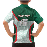 Custom Mexico Football Family Matching Mermaid Dress and Hawaiian Shirt Aztec Pattern - Wonder Print Shop