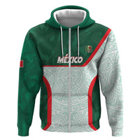 Custom Mexico Football Hoodie Aztec Pattern - Wonder Print Shop