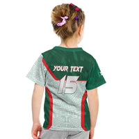 Custom Mexico Football Kid T Shirt Aztec Pattern - Wonder Print Shop