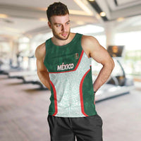 Custom Mexico Football Men Tank Top Aztec Pattern - Wonder Print Shop