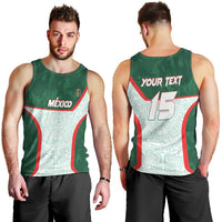 Custom Mexico Football Men Tank Top Aztec Pattern - Wonder Print Shop