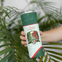 Personalised Mexico Football Skinny Tumbler Aztec Pattern - Wonder Print Shop
