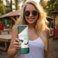 Personalised Mexico Football Skinny Tumbler Aztec Pattern - Wonder Print Shop