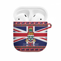 Cayman Islands Christmas AirPods Case Coat Of Arms - Flag Style - Wonder Print Shop