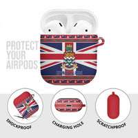 Cayman Islands Christmas AirPods Case Coat Of Arms - Flag Style - Wonder Print Shop