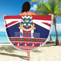 Cayman Islands Christmas Beach Blanket Coat Of Arms - Flag Style - Wonder Print Shop