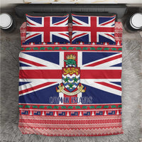 Cayman Islands Christmas Bedding Set Coat Of Arms - Flag Style - Wonder Print Shop