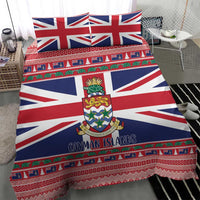 Cayman Islands Christmas Bedding Set Coat Of Arms - Flag Style - Wonder Print Shop