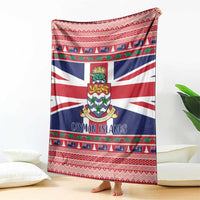 Cayman Islands Christmas Blanket Coat Of Arms - Flag Style - Wonder Print Shop