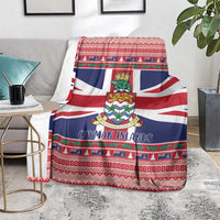 Cayman Islands Christmas Blanket Coat Of Arms - Flag Style - Wonder Print Shop