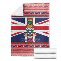 Cayman Islands Christmas Blanket Coat Of Arms - Flag Style - Wonder Print Shop