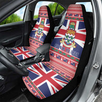 Cayman Islands Christmas Car Seat Cover Coat Of Arms - Flag Style - Wonder Print Shop